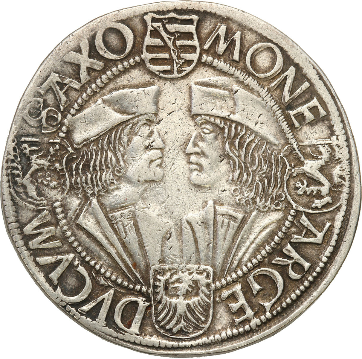 Niemcy, Saksonia. Friedrich III, Johann i Georg (1507-1525). Guldengroschen - RZADKI